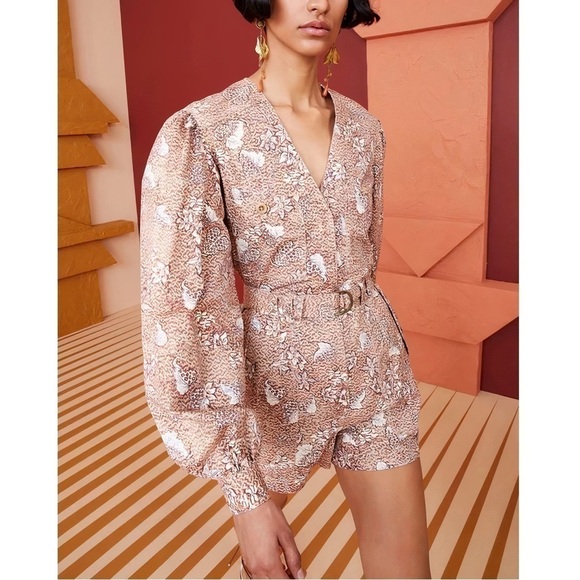 NWOT Ulla Johnson Short Long-Sleeve Cameron Playsuit Romper - Picture 4 of 8